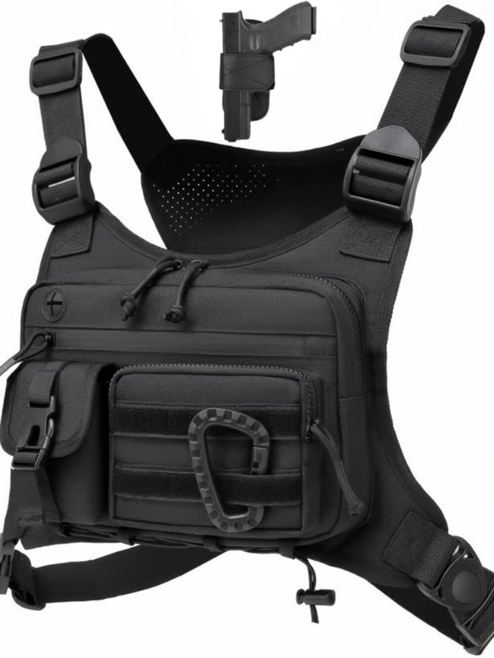 Outdoor Chest Bag For Men and Women, Tactical Vest For Running, Cycling - D